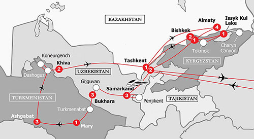Secrets of the Silk Road Map